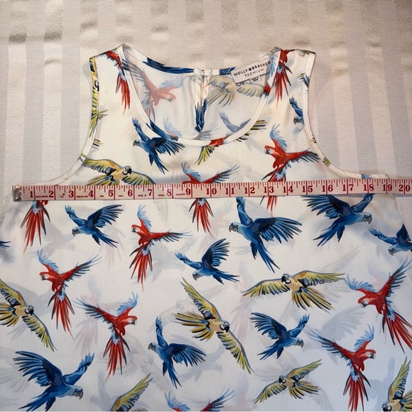 Molly Bracken Premium Bird Print Sleeveless Swing Top Tank Sz S - Picture 2 of 12